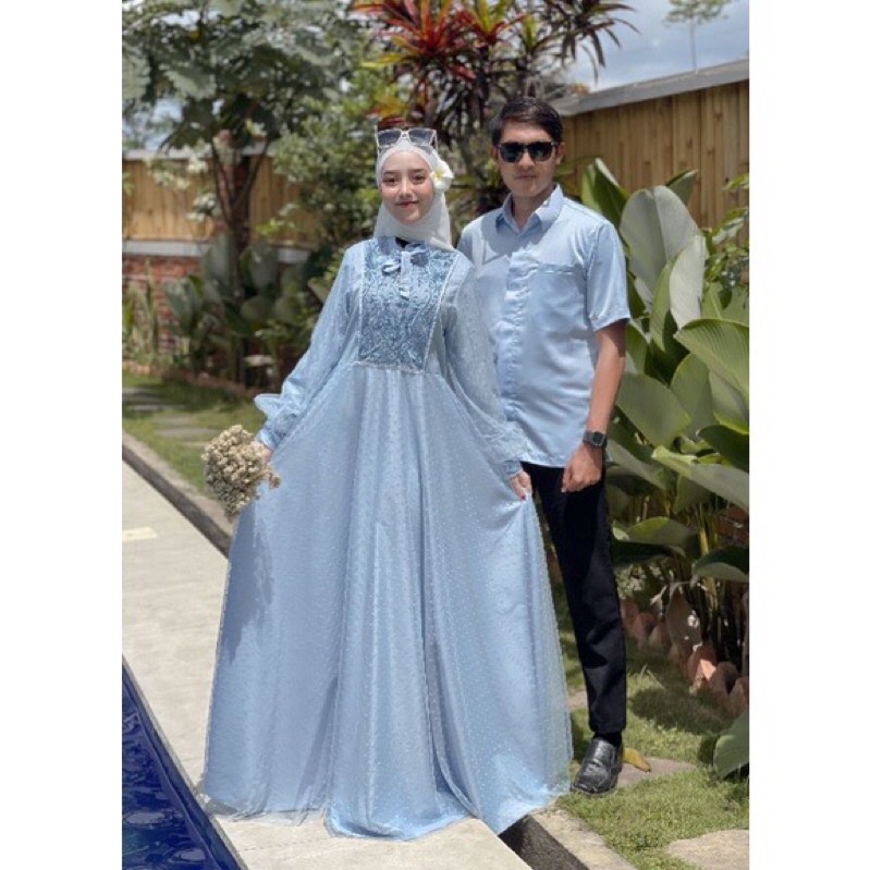 Couple lebaran Raya couple Gamis couple Couple kondangan  Gamis pesta outer Gamis Lebaran Dress pest