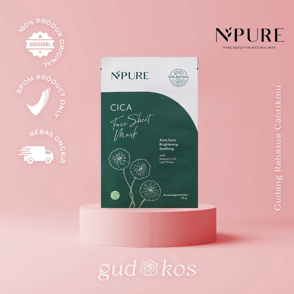 NPURE/ N'pure Centella Asiatica Sheet Mask BPOM Original