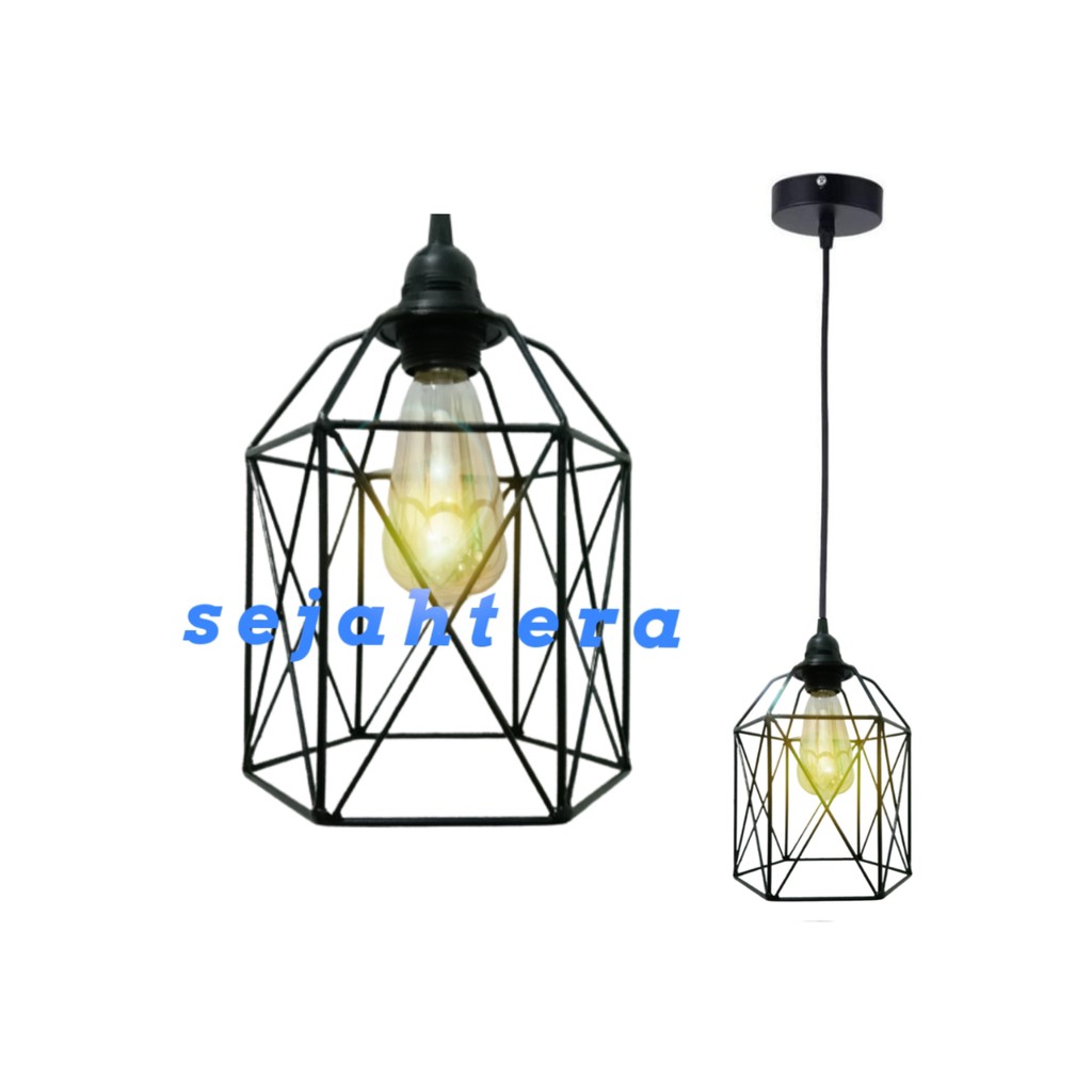 Lampu Hias Gantung Minimalis Dekorasi Ruangan Rumah/Kafe/Resto/Filla dll pulset termasuk bohlam
