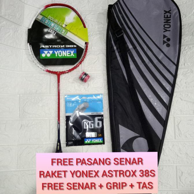 RAKET BADMINTON YONEX ASTROX 38 S (NEW) FREE SENAR+ GRIP+ TAS