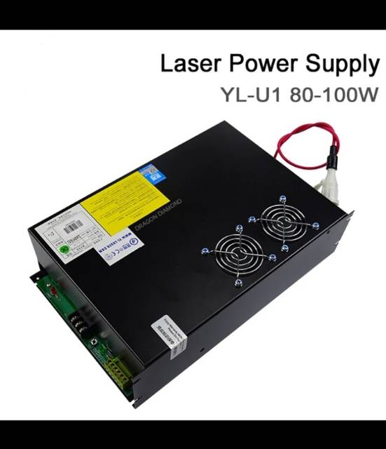 100W Yongli YL-U1 Power Supply for 80W 100W CO2 Laser Tube