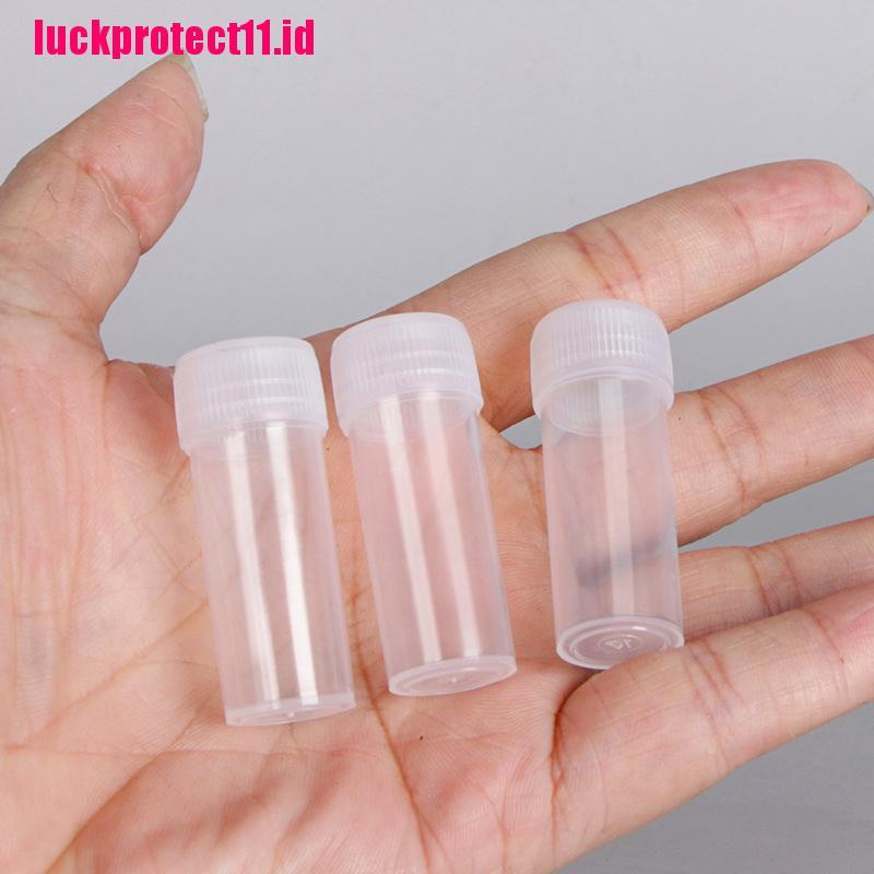 (LUCK11) 20pcs / Set Botol Plastik 5ml Untuk Obat Cair / Pil