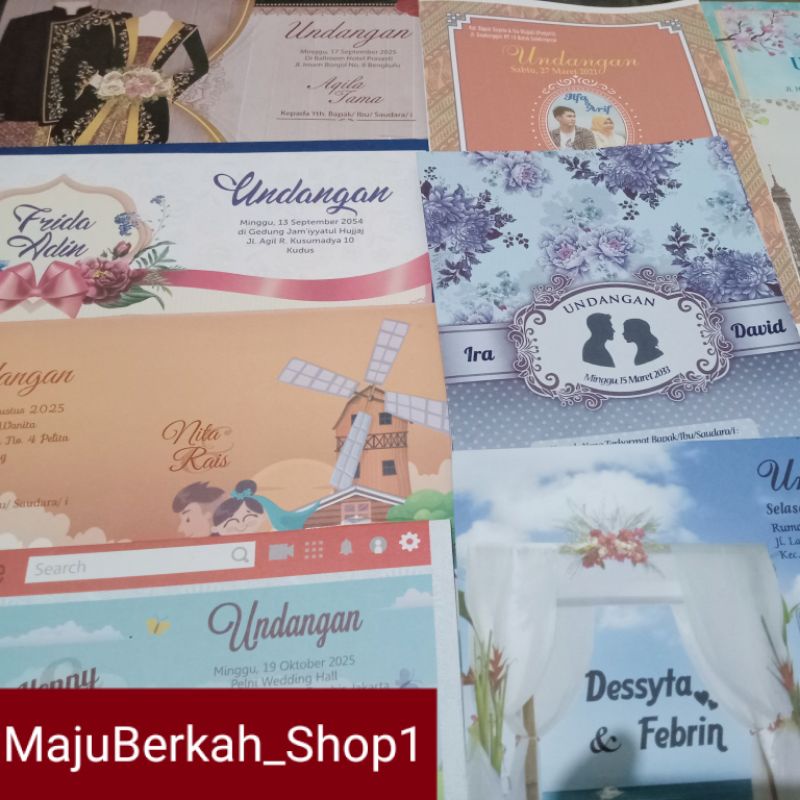 Jasa cetak/print blanko/costum undangan (pernikahan, khitanan) murah, simpel, berkualitas