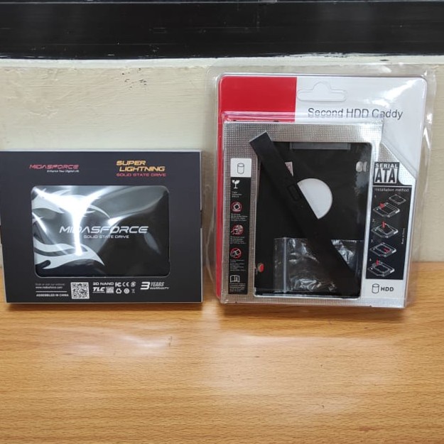 Lebih Murah Paket Ssd 240gb Midasforce Superlightning + Caddy Hdd Ssd