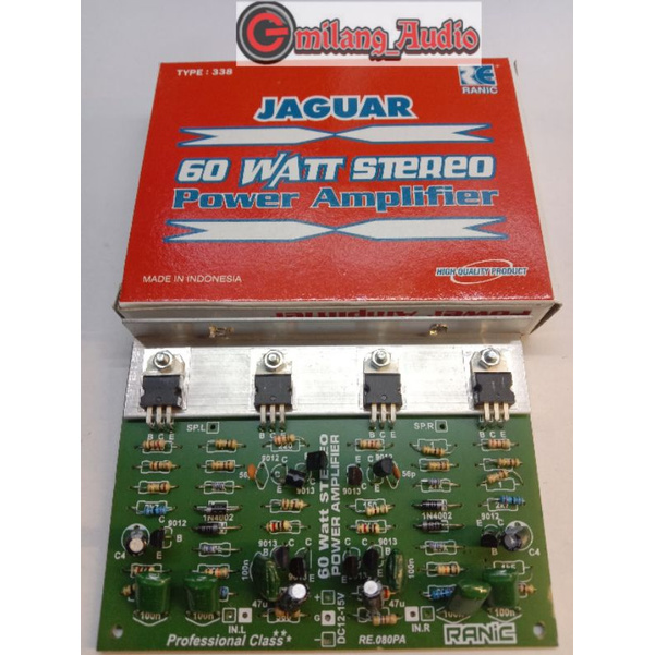 Kit power amplifier 60watt stereo tip41/42