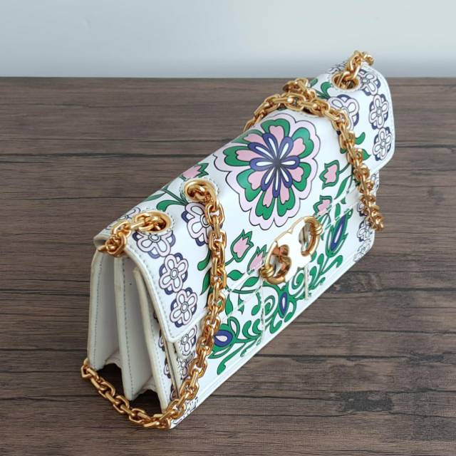 tory burch gemini link garden print chain shoulder bag tas bag selempang slingbag crossbody ori asli