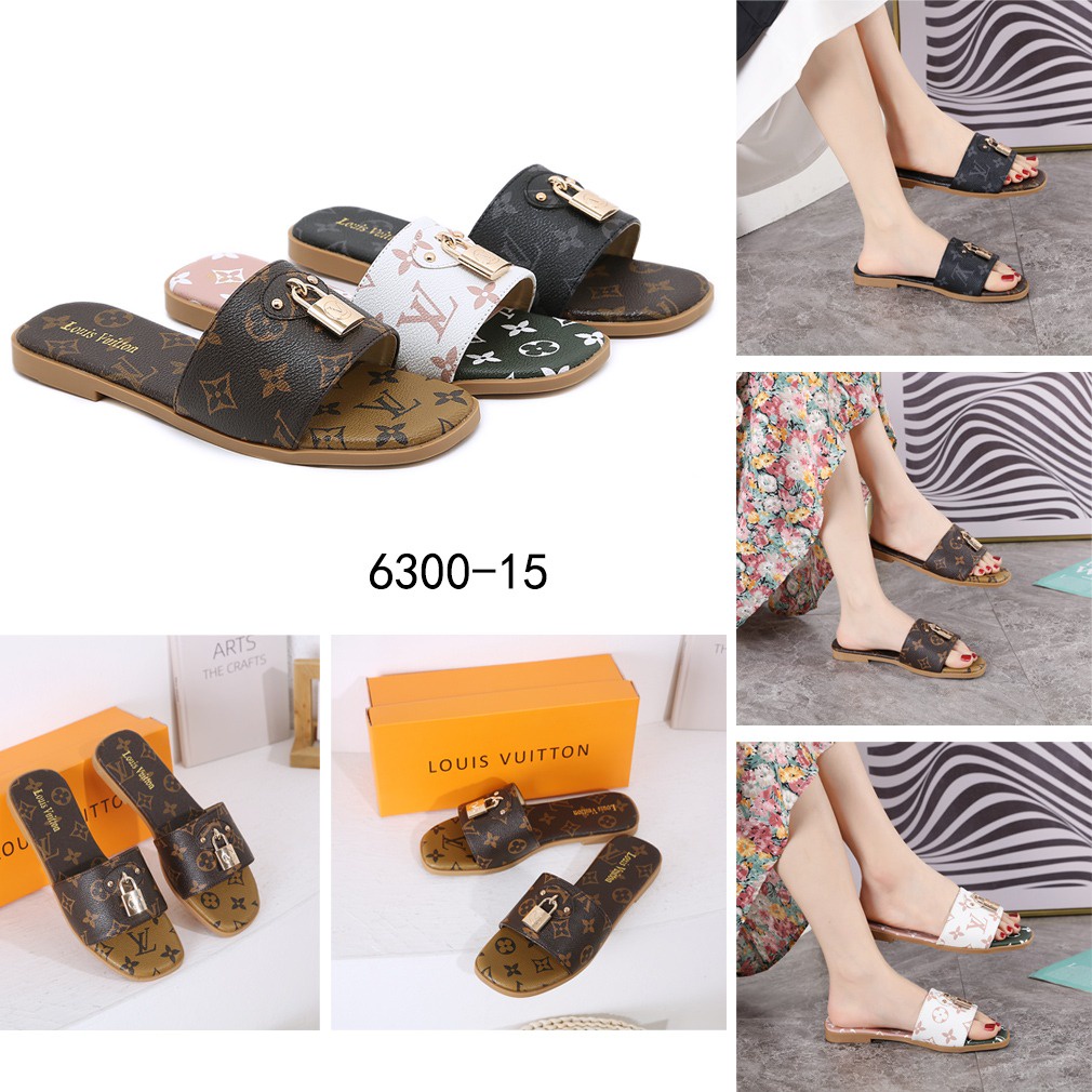 Leather Lock it Flat Sandals #6300-15