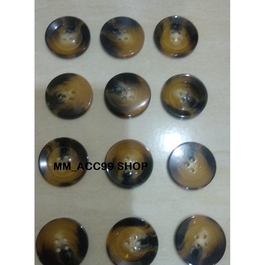 Kancing Corak Macan Diameter 25mm-Kancing Macan 12pcs