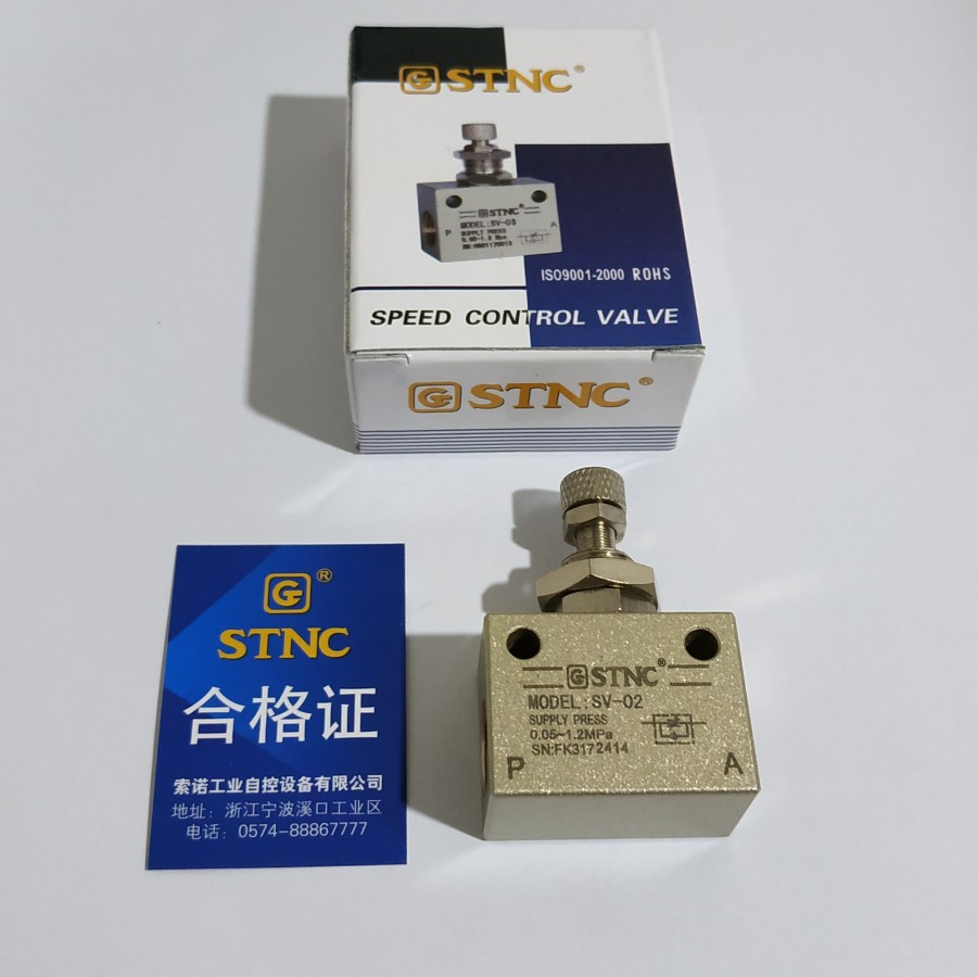 Speed Control Valve STNC SV-02 (1/4 inch)/ Speed Control Pneumatic