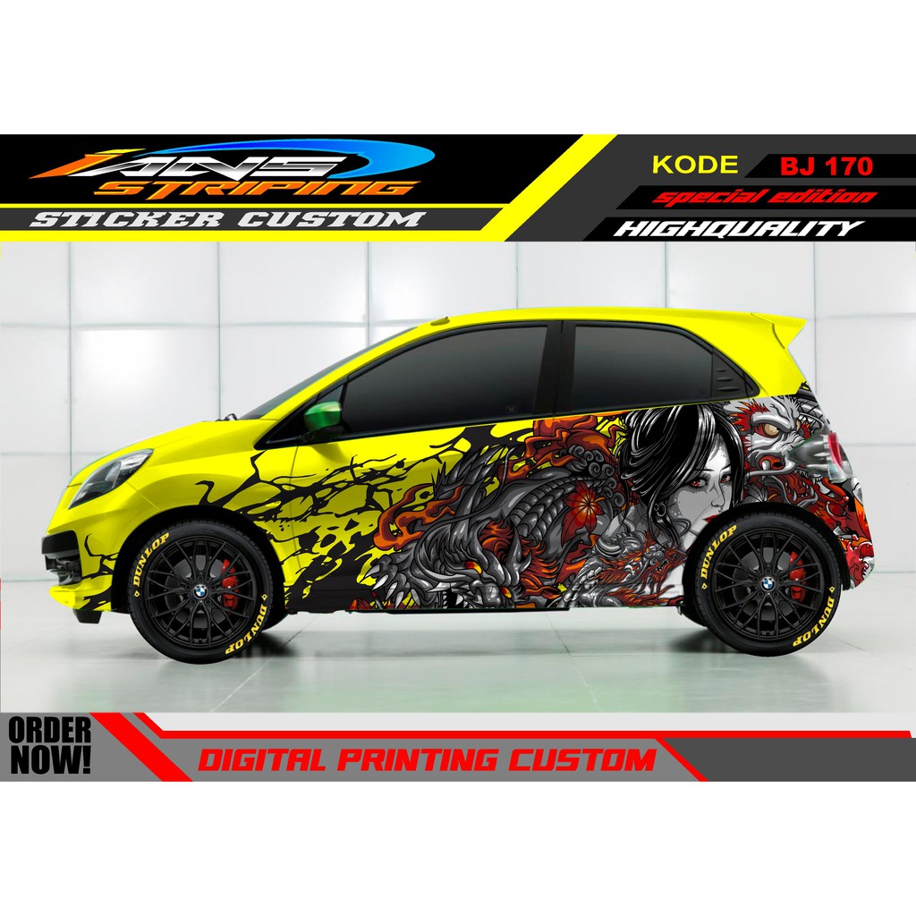 STIKER HONDA BRIO / STICKER HONDA JAZZ / STICKER DECAL MOBIL JAZZ / DECAL STICKER MOBIL HONDA JAZZ