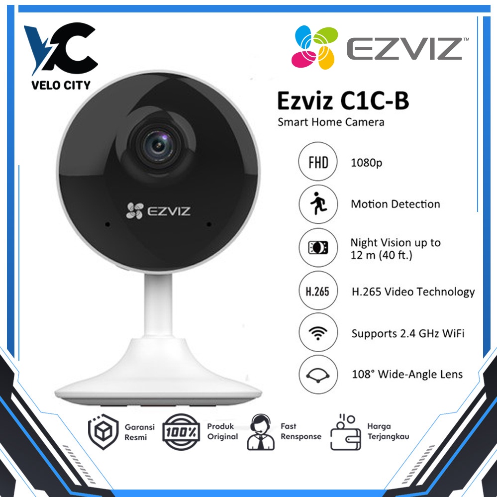 CCTV Wifi IP Camera Ezviz C1C-B 1080p CCTV Wireless Ezviz C1C B Garansi Resmi 1 Tahun