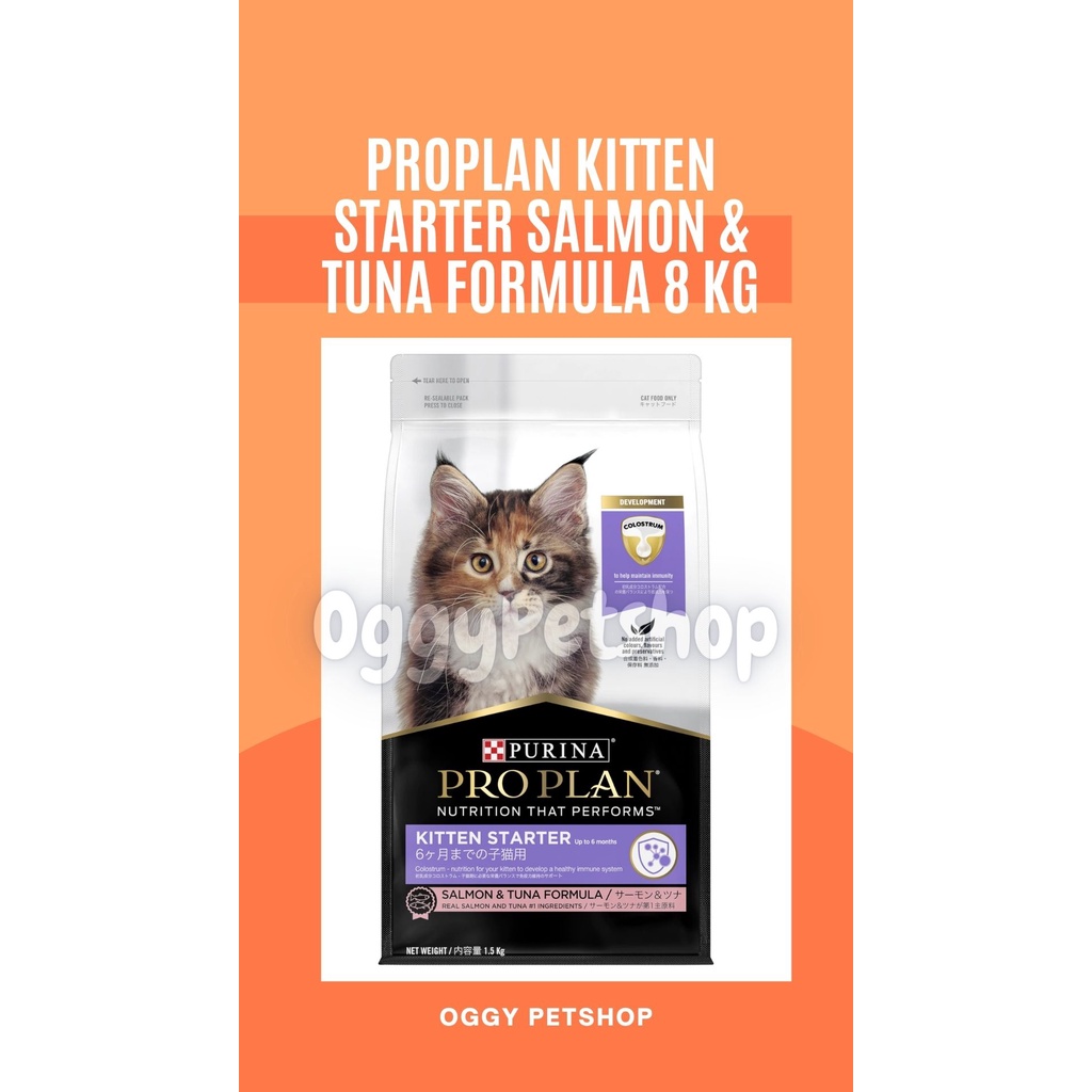 [GRAB GOSEND Only] PROPLAN Kitten Starter Salmon &amp; Tuna Formula Makanan Kucing Freshpack 8 Kg