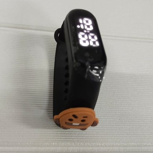 TOMSTORE.ID JT027 Jam Tangan anak Elektronik Led Waterproof Motif Untuk Anak Karakter Import Cod-COKLAT SHOOKY