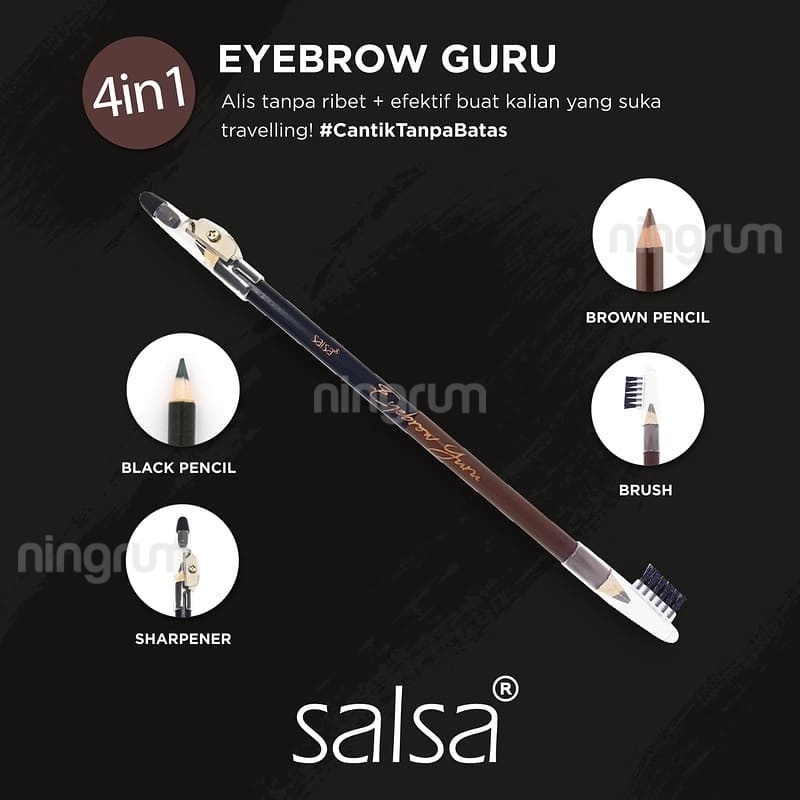 Ningrum - Salsa Eyebrow Guru Pensil Alis 4 in 1 - 5410