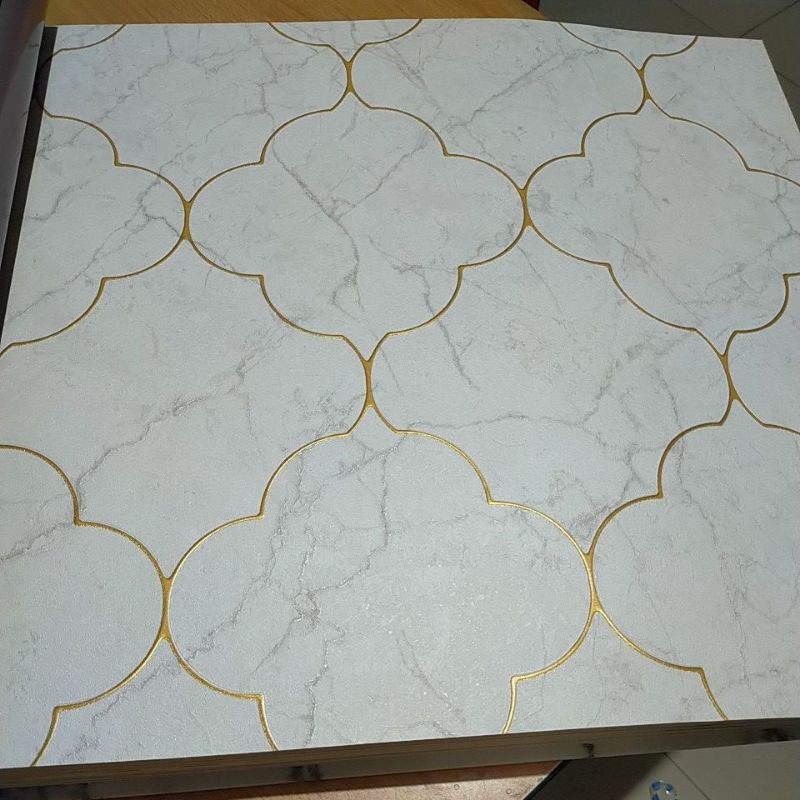 wallpaper dinding marmer putih silver