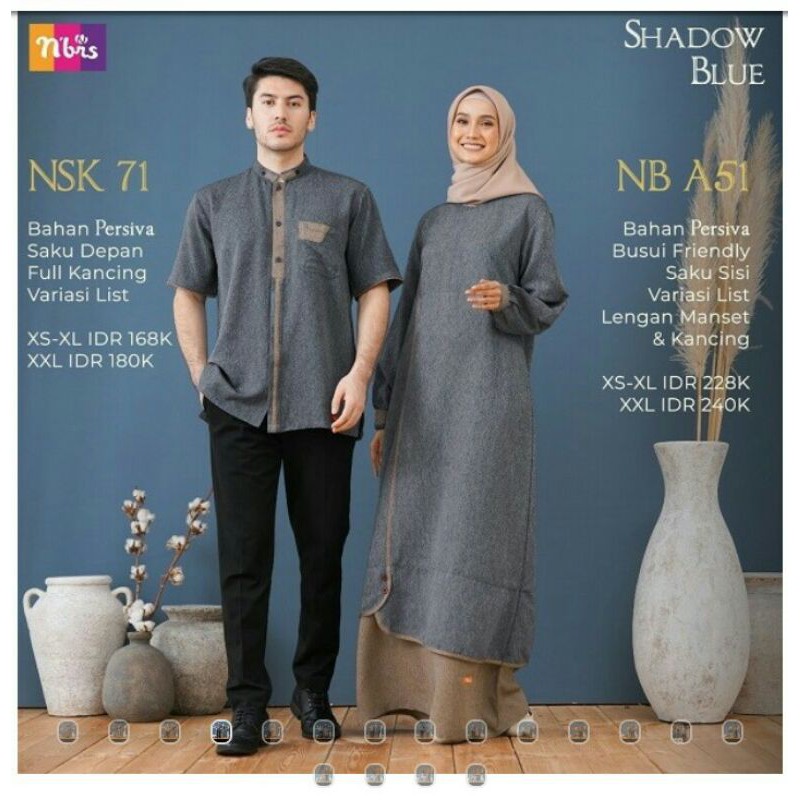 Couple gamis NB A51  & NSK 71 dari nibras baru