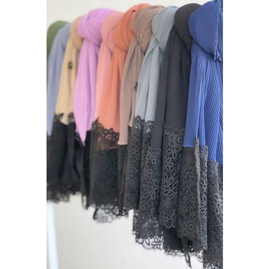 Pashmina Plisket || Lace Import Premium