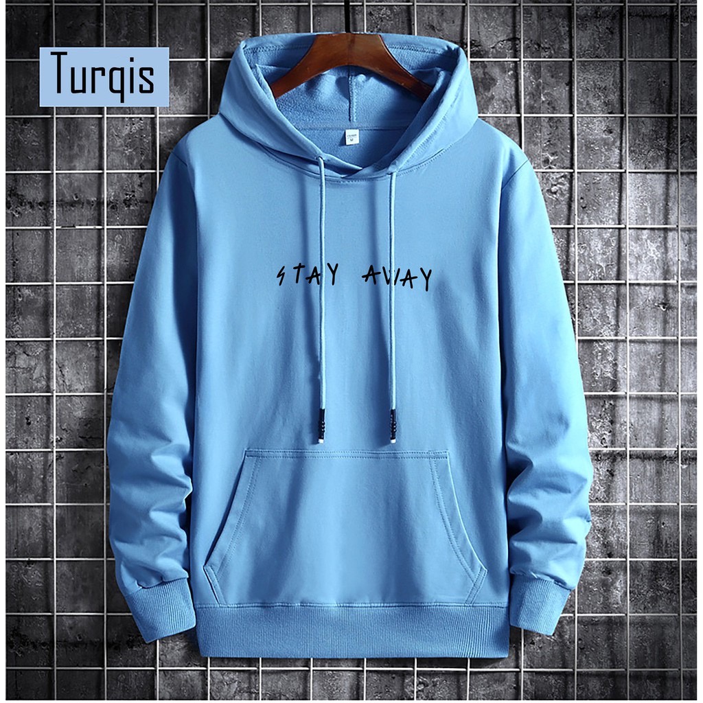 Sweater hoodie Stay away simple / jaket hoodie pria wanita / hoodie distro unisex / jaket hoodie text simple / hoodie murah / hoodie jumbo / hoodie katun tebal / jaket hoodie distro