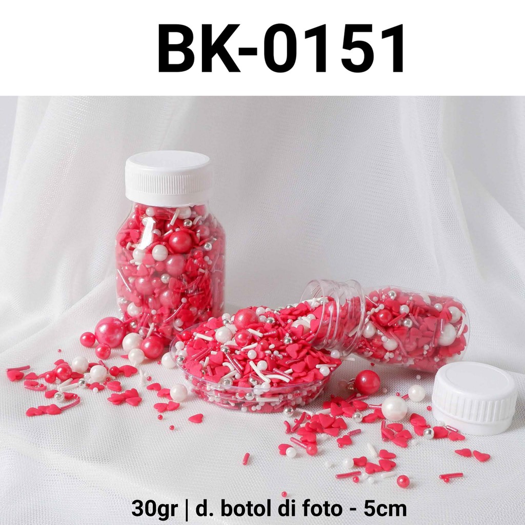 

BK-0151 Sprinkles springkel 30gr mutiara hati merah mix valentine yamama baking grosir murah sprinkles cake dekorasi mutiara trimit decoration story sprinklestory sprinklesstory sprinkle story yamama baking