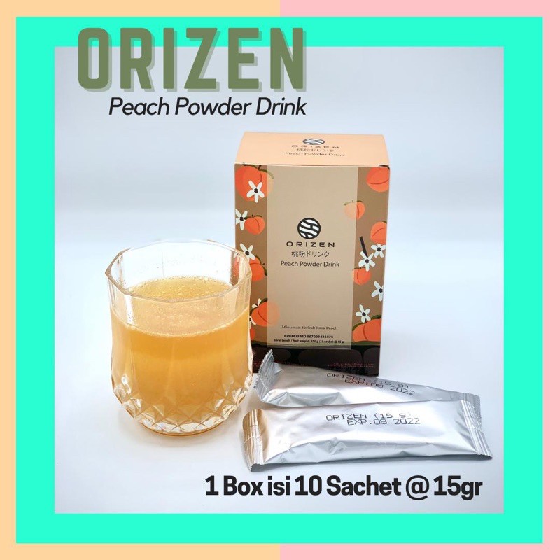 ORIZEN peach tea Detox and Collagen powder Drink