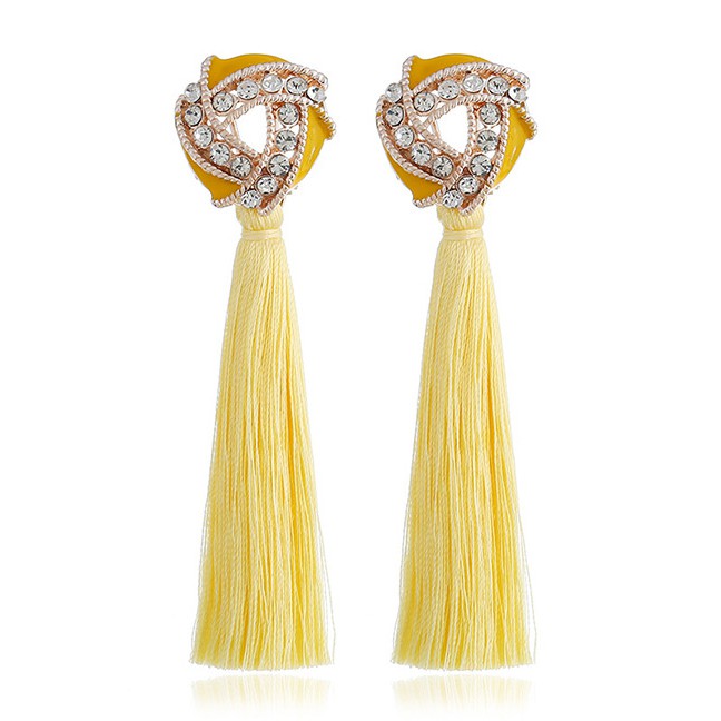 LRC Anting Tusuk Fashion Tassel Decorated Earrings