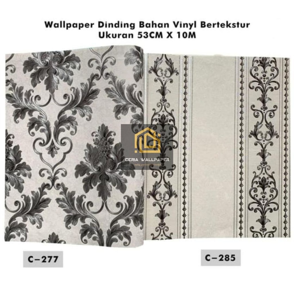 Wallpaper Dinding PROMO Motif Garis Klasik Kangbang C280 - C286