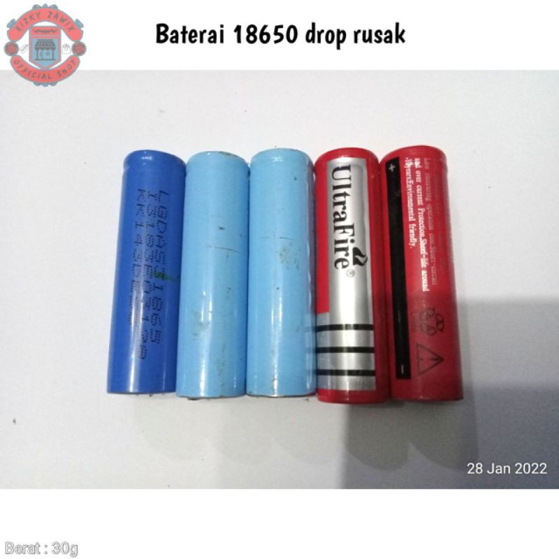 Baterai 18650 Drop Rusak • Batre Battery Minus Tegangan Voltase Turun Cas Ulang Rechargeable Kipas P