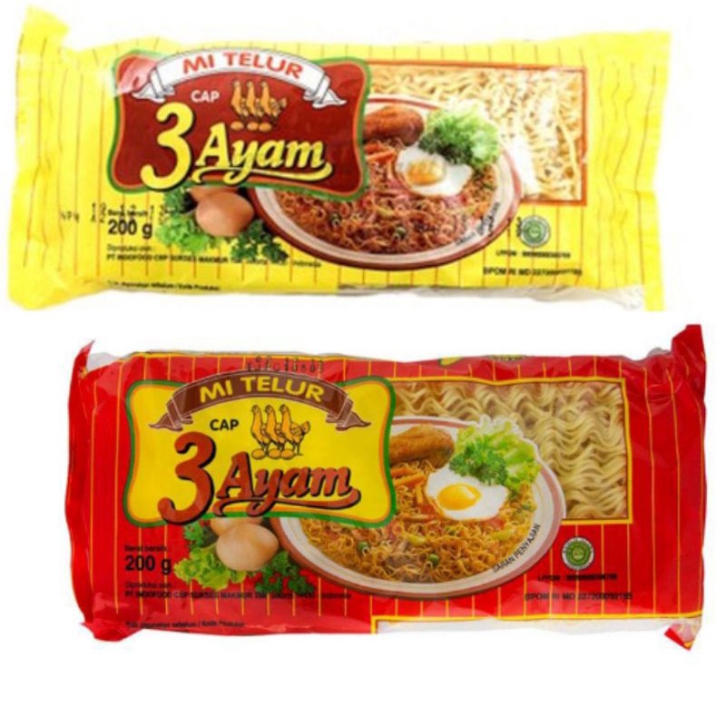 

Cap 3 Ayam Mie Telor super Kuning 200g merah