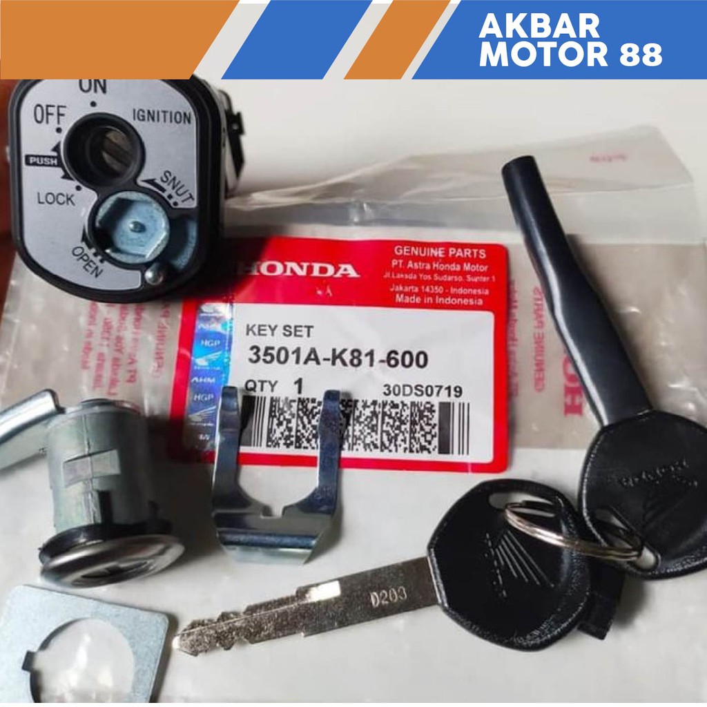 KUNCI KONTAK ASSY HONDA BEAT STREET BEAT ESP BARANG ORI HGP