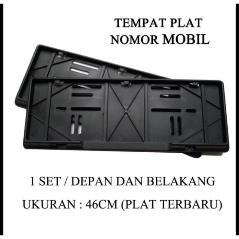 Dudukan Plat Nomor Mobil 1 Set Isi 2 Pcs