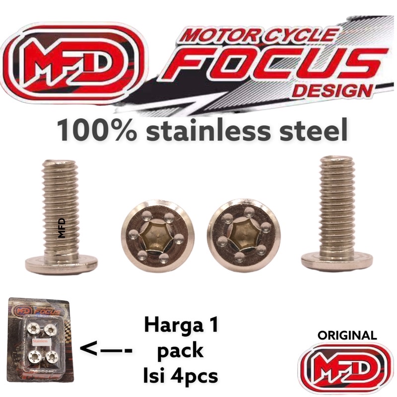 Jual baut piringan disc brake motor model BINTIK 100 full stainless