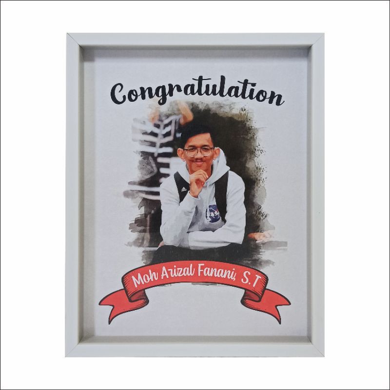 

Kado Wisuda / Ulangtahun / Pernikahan Desain Watercolor Simple 10R