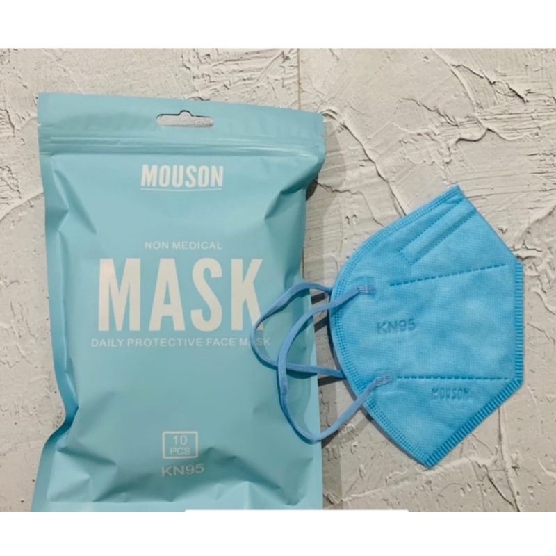 Mouson Mask Sky blue KN95 10 pcs | Masker mouson Skyblue  KN95 isi 10 pcs