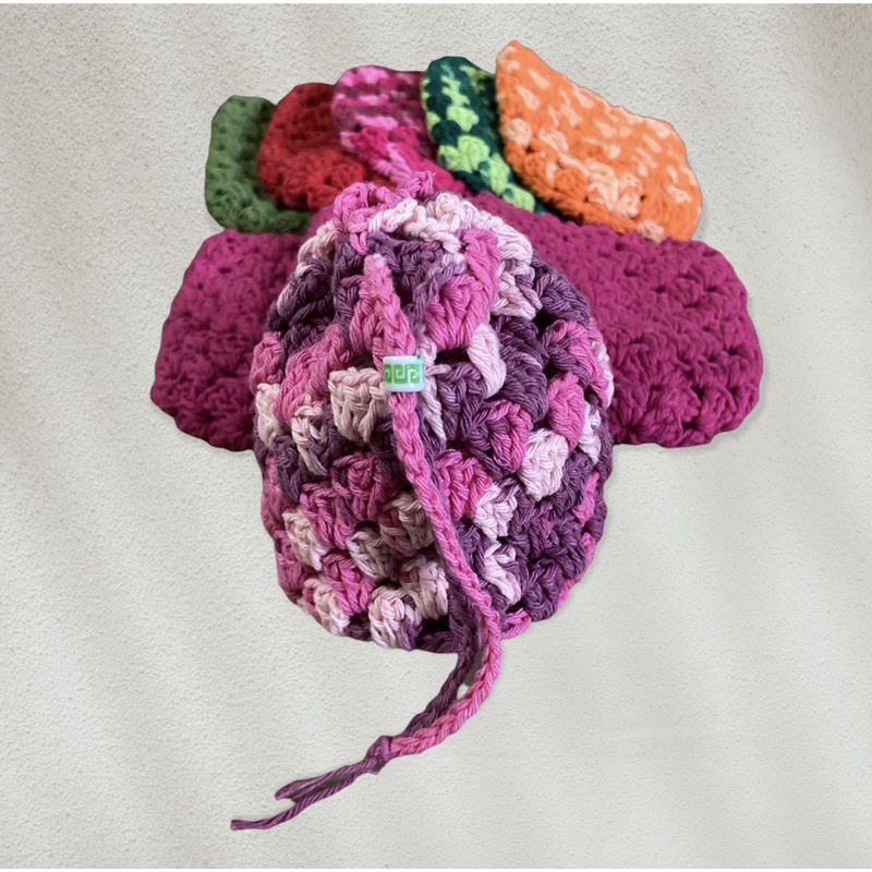 Dompet koin rajut, Dompet koin serut Handmade