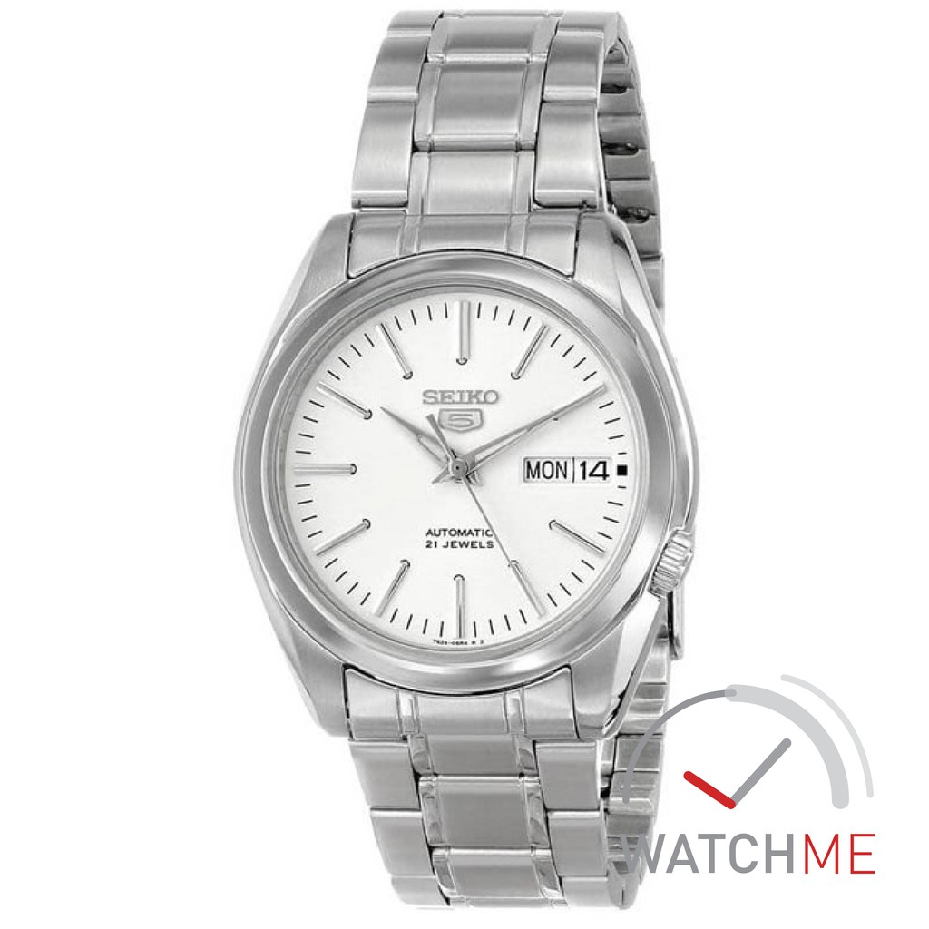 Jam Tangan Seiko 5 SNKL41K1 White Dial 30m Stainless Steel Original Bergaransi