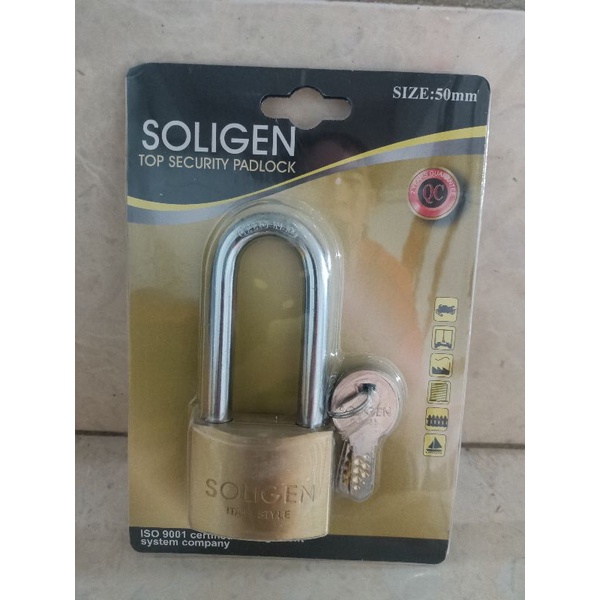 GEMBOK 50 PANJANG GEMBOK SOLIGEN 50 PANJANG KUNINGAN KUNCI KOMPUTER