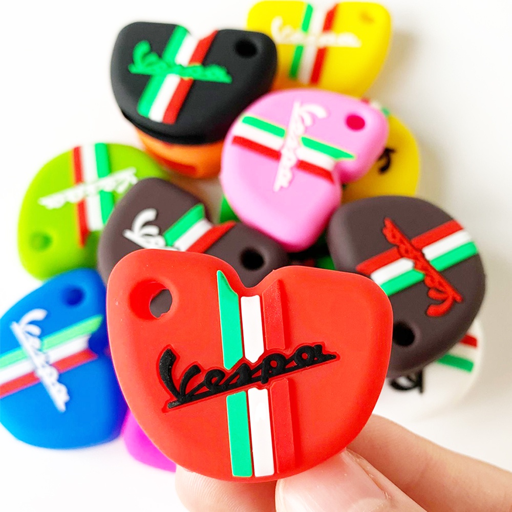 ❤Ready Stock❤1PC  Rubber key Case Cover For Vespa Enrico Piaggio GTS300 LX150 fly 125 3vte Gts 200 250 Scooter key decoration