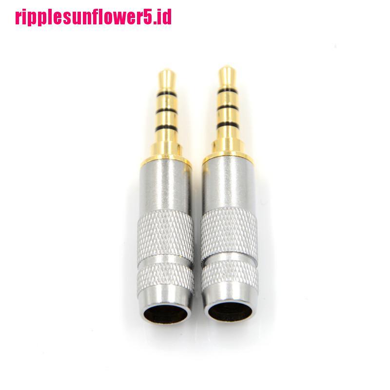 Jack Audio 3.5mm 4 Pole Male Plug Untuk Headphone