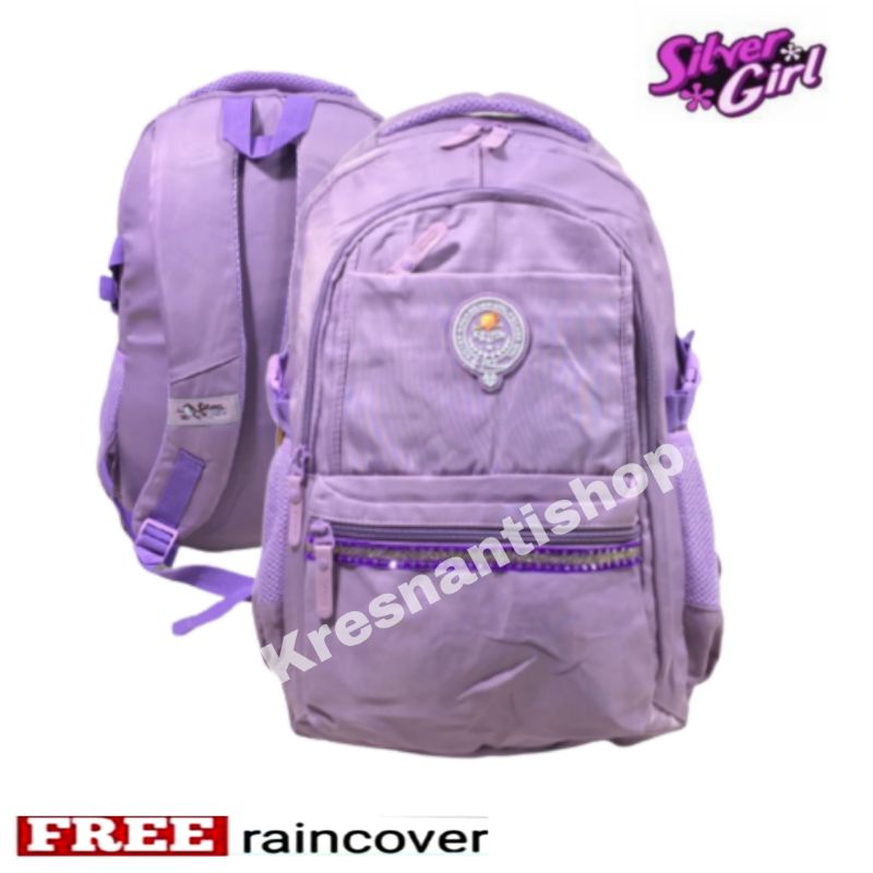 Tas ransel sekolah silver girl alto import anak sekolah perempuan