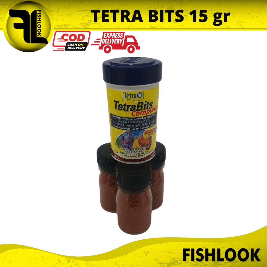 Tetra bits complete pakan ikan hias discus original repack 5 gr 15gr