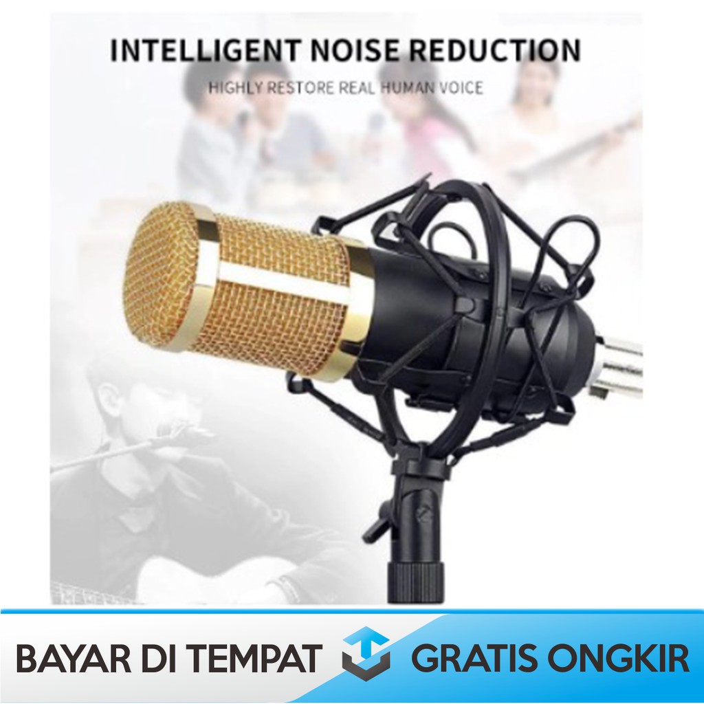 PAKET MIKROFON REKAMAN CONDENSER BM 800 UNTUK YOUTUBER - PAKET MICROPHONE BM 800 FULL SET RECODER