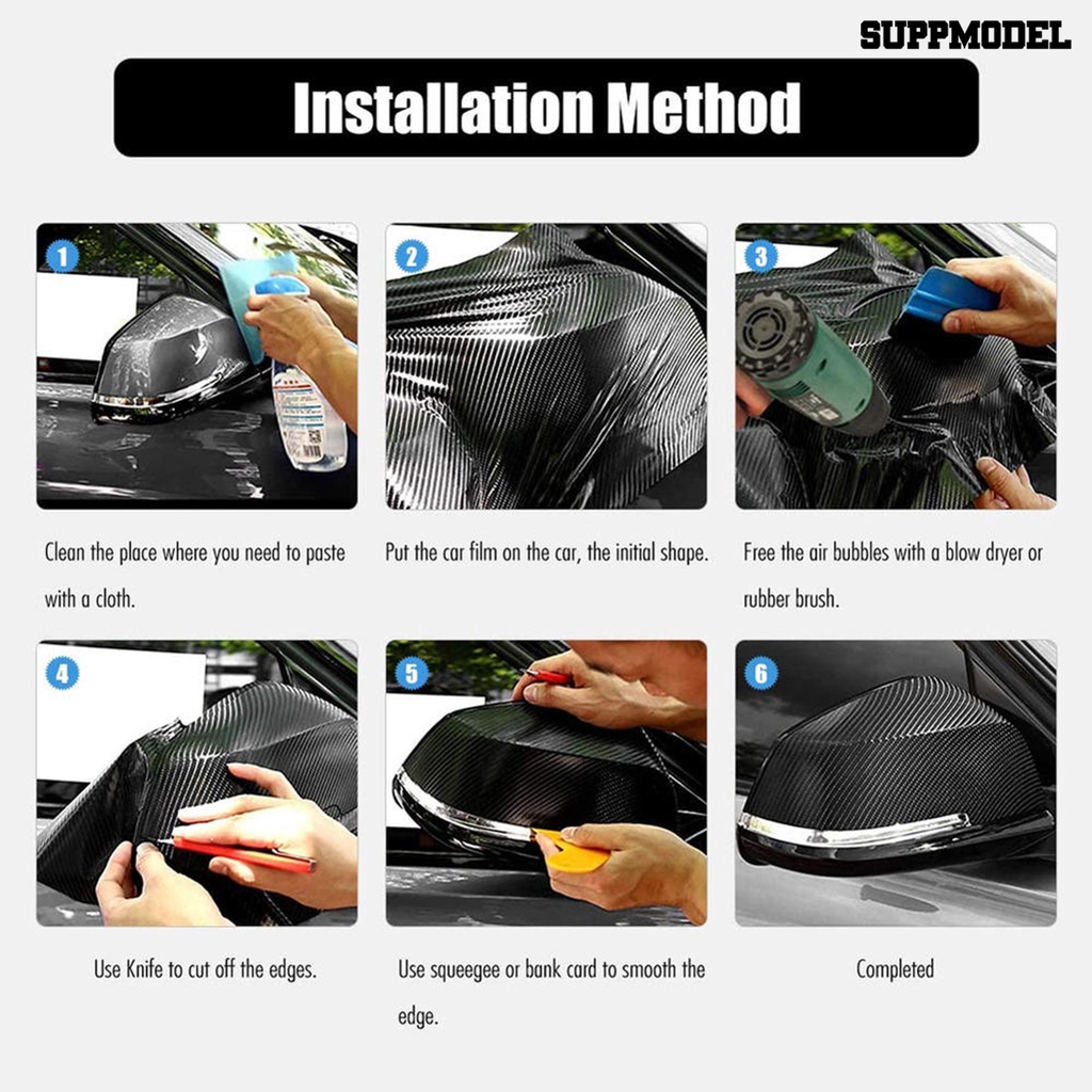 Suppmodel Stiker Film Vinyl 6D Super Gloss Anti Air / Goncangan Untuk Mobil
