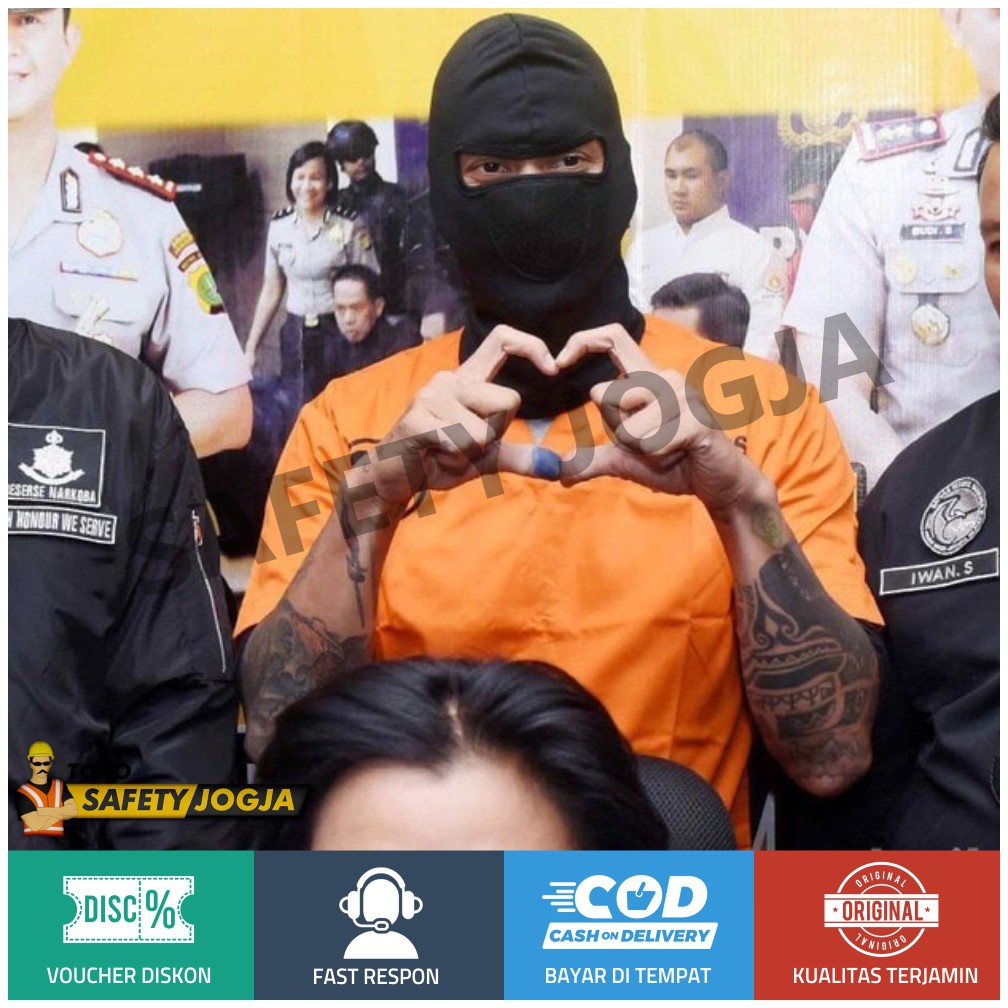 MASKER BALACLAVA BALAKLAVA SARUNG NINJA MOTOR KAIN HITAM KEPALA