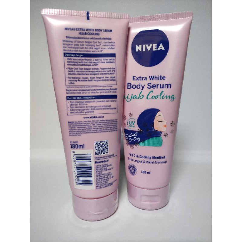 NIVEA Extra White Body Serum Hijab Cooling - 180ml body lotion