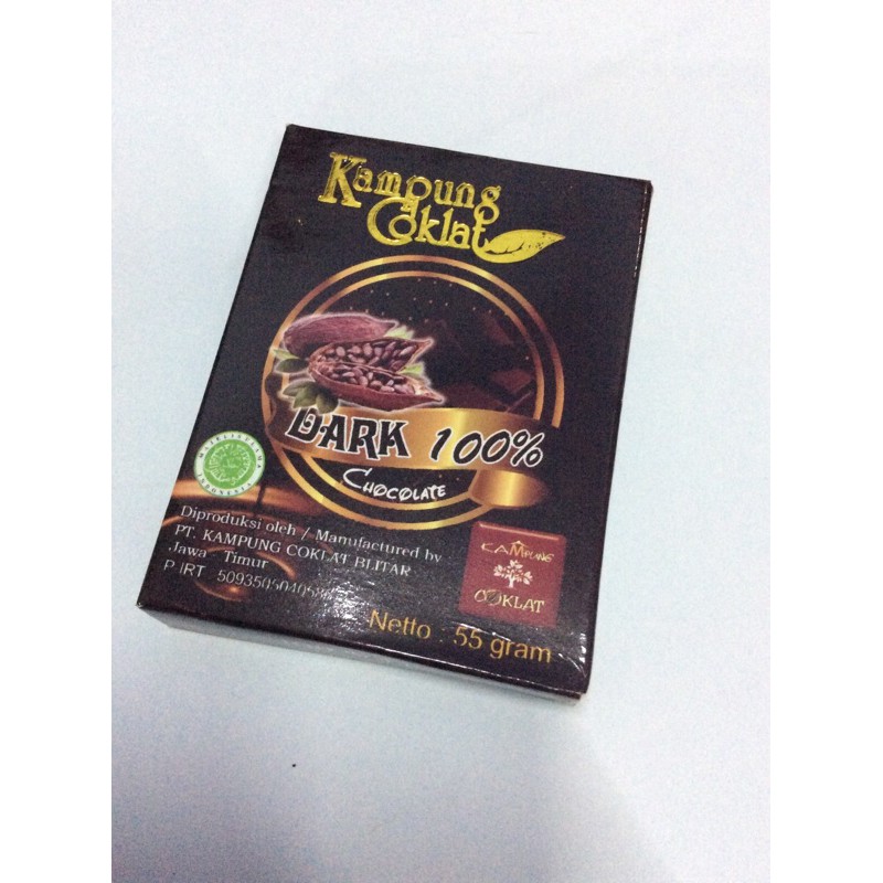 

Dark 100% (55 gram) kampung coklat Blitar