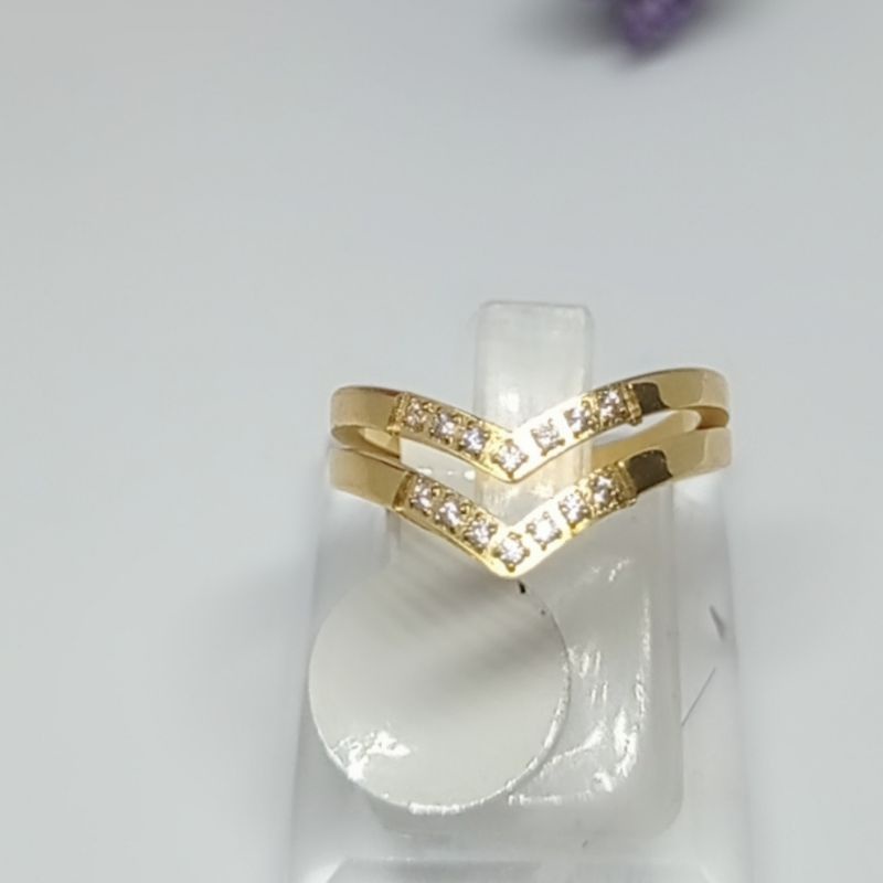 cincin titanium 002 perhiasan wanita anti luntur