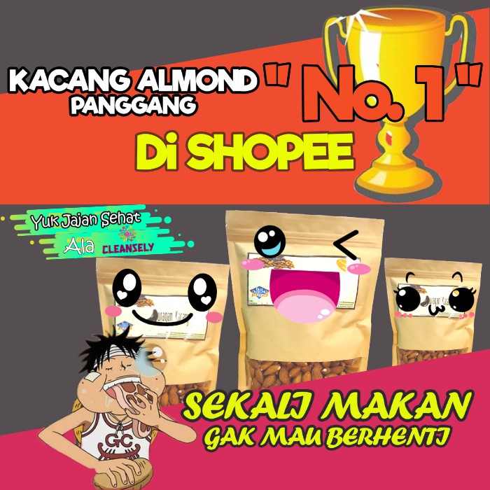 

Kacang Almond Snack Camilan Makanan Ringan Cemilan Almon Zaman Now Kekinian Panggang CS2Almond