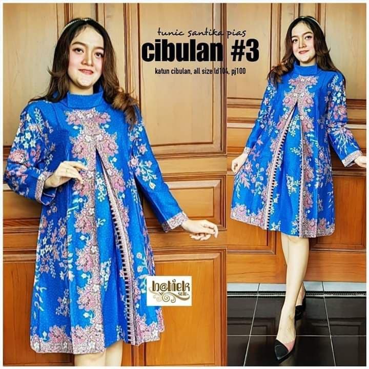 Dress Batik Pesta Elegan Modern Terbaru Jumbo Kondangan Tahun Baru Cina Cantik Chinese New Year MTD0