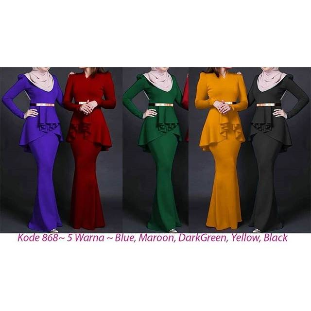 868*longdress scuba peplum