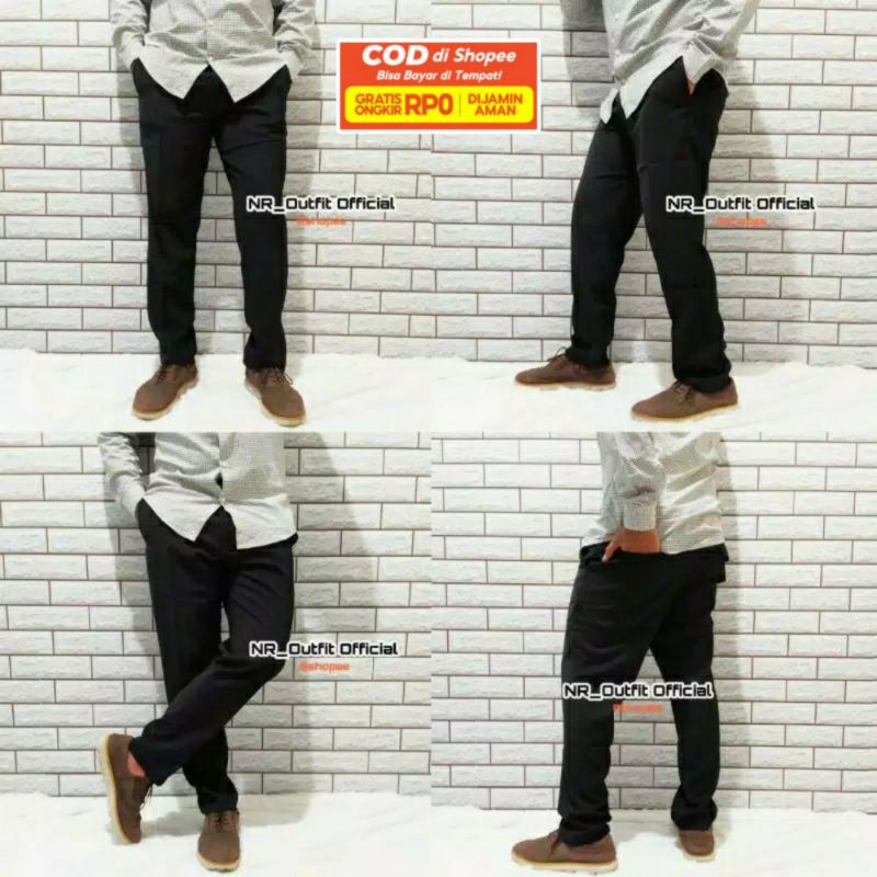 Celana Panjang Kantor Pria Formal Kerja Slimfit  Big Size 27-44